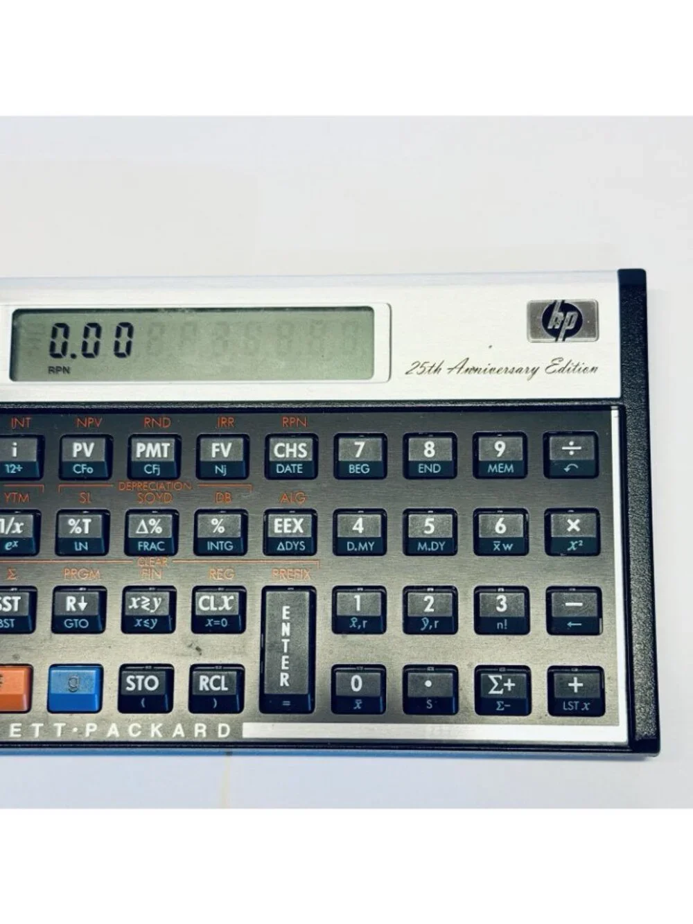 Hewlett Packard HP 12C Platinum 25th Anniversary Financial Calculator w/ Case